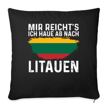 Litauen Litauer Litauisches - Sofakissenbezug 45 x 45 cm - Schwarz - Vorne
