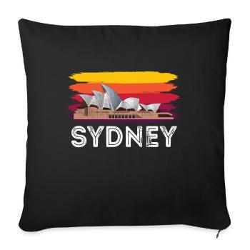Sydney Retro Opernhaus Australien Konzert - Sofakissenbezug 45 x 45 cm - Schwarz - Vorne