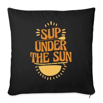 SUP paddle paddle Stand Up Paddle Surf - Housse de coussin décorative 45 x 45 cm - noir - Devant