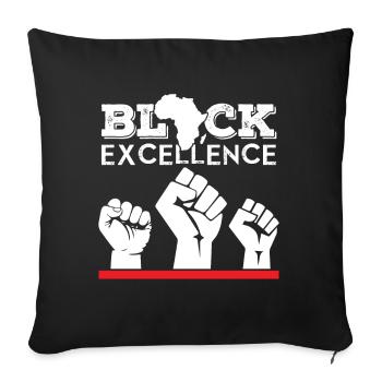 Mandela Black Excellence Freedom Afrique du Sud - Housse de coussin décorative 45 x 45 cm - noir - Devant