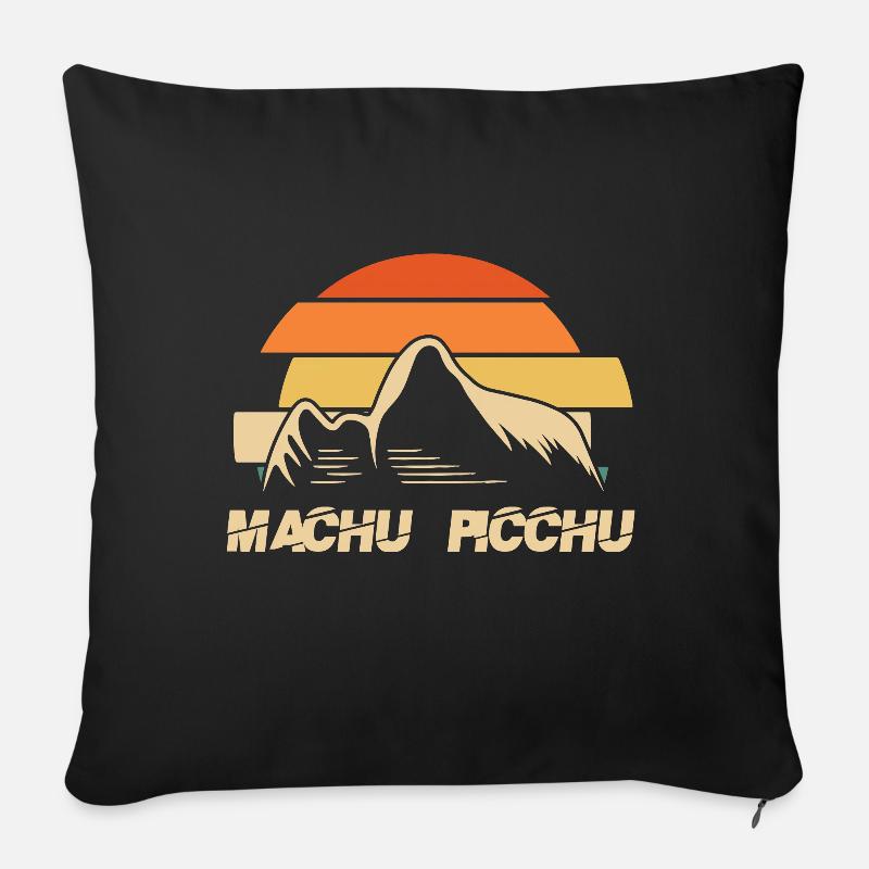 Machu Picchu Inka Gedenkstätte Peru Berg - Sofakissenbezug 45 x 45 cm - Schwarz