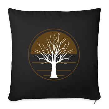 Tree - Sofa pillowcase 17,3'' x 17,3'' (45 x 45 cm) - black - Front
