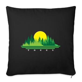Tree - Sofa pillowcase 17,3'' x 17,3'' (45 x 45 cm) - black - Front