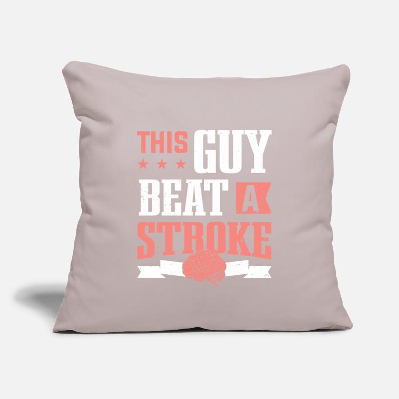 Dieser Typ schlug einen Schlaganfall-Schlaganfall-Überlebenden Sofakissenbezug 45 x 45 cm