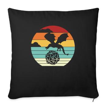 PnP RPG Jeu de rôle Tabletop Maître de jeu Pen - Housse de coussin décorative 45 x 45 cm - noir - Devant