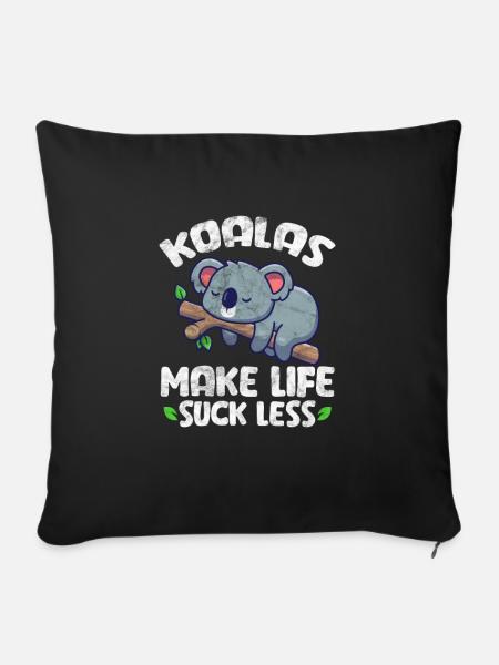 Koala - Sofakissenbezug 45 x 45 cm - Schwarz