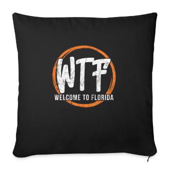 Floride Usa Miami America Cadeau de voyage de vacances - Housse de coussin décorative 45 x 45 cm - noir - Devant