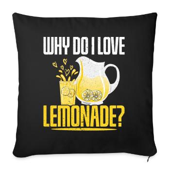 Pourquoi est-ce que j’aime Lemonade Stand Lemon Lover Fruit - Housse de coussin décorative 45 x 45 cm - noir - Devant