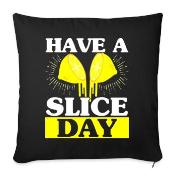 Have A Slice Day lemonade stand Lemon Lover Fruit - Sofa pillowcase 17,3'' x 17,3'' (45 x 45 cm) - black - Front