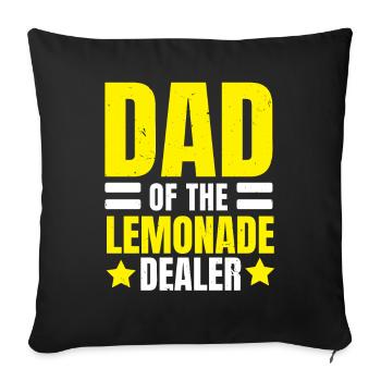 Father of the lemonade merchant lemon fruit drink - Sofa pillowcase 17,3'' x 17,3'' (45 x 45 cm) - black - Front