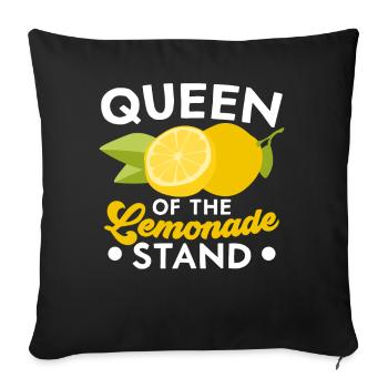Queen of the lemon fruit drink - Sofa pillowcase 17,3'' x 17,3'' (45 x 45 cm) - black - Front