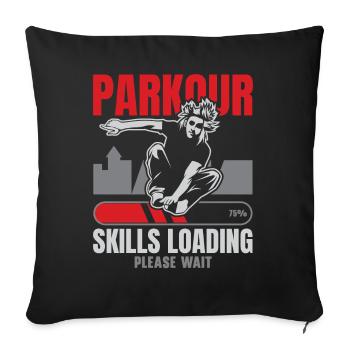 Parkour Free Running Traceur Freestyle Sport - Sofa pillowcase 17,3'' x 17,3'' (45 x 45 cm) - black - Front