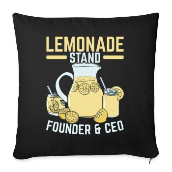 Lemonade Stand Founder & CEO Lemon Fruit Beverage - Sofa pillowcase 17,3'' x 17,3'' (45 x 45 cm) - black - Front