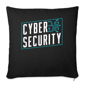 Cybersecurity Hack Hacking Hacker IT Security - Sofa pillowcase 17,3'' x 17,3'' (45 x 45 cm) - black - Front