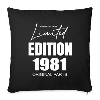 Édition limitée 1981 - Housse de coussin décorative 45 x 45 cm - noir - Devant