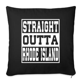Rhode Island Saying Funny Rhode Island Gift - Sofa pillowcase 17,3'' x 17,3'' (45 x 45 cm) - black - Front
