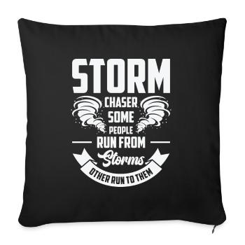 Storm Hunter Tornados Storm Chaser Gift - Sofa pillowcase 17,3'' x 17,3'' (45 x 45 cm) - black - Front