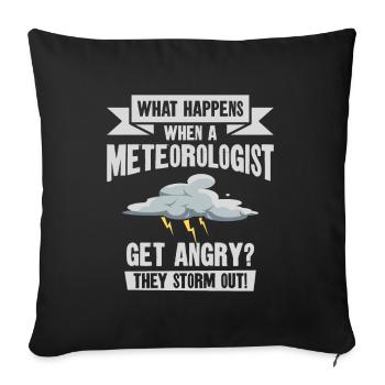 Storm Hunter Tornados Storm Chaser Gift - Sofa pillowcase 17,3'' x 17,3'' (45 x 45 cm) - black - Front