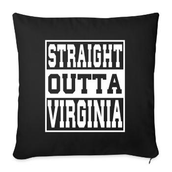 Virginia Saying Funny Virginia Gift - Sofa pillowcase 17,3'' x 17,3'' (45 x 45 cm) - black - Front
