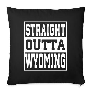 Wyoming Saying Funny Wyoming Gift - Sofa pillowcase 17,3'' x 17,3'' (45 x 45 cm) - black - Front