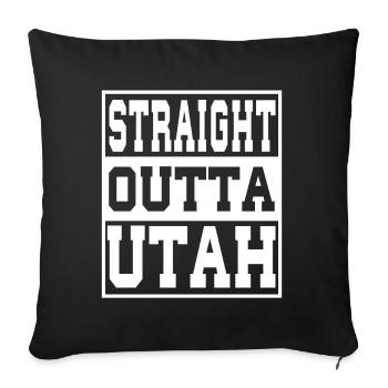Utah disant drôle Utah Cadeau - Housse de coussin décorative 45 x 45 cm - noir - Devant