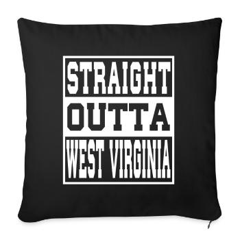 West Virginia Saying Funny West Virginia Gift - Sofa pillowcase 17,3'' x 17,3'' (45 x 45 cm) - black - Front