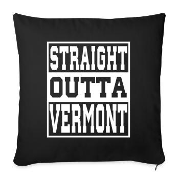 Vermont disant drôle Vermont Cadeau - Housse de coussin décorative 45 x 45 cm - noir - Devant
