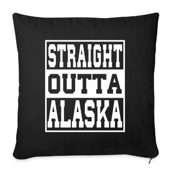 Alaska disant drôle Alaska Cadeau - Housse de coussin décorative 45 x 45 cm - noir - Devant