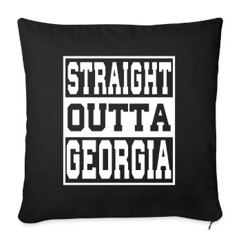 Géorgie disant drôle Géorgie Cadeau - Housse de coussin décorative 45 x 45 cm - noir - Devant