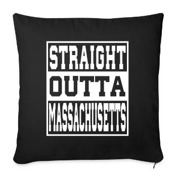 Massachusetts Saying Funny Massachusetts Gift - Sofa pillowcase 17,3'' x 17,3'' (45 x 45 cm) - black - Front