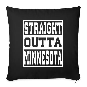 Minnesota Spruch Lustig Minnesota Geschenk - Sofakissenbezug 45 x 45 cm - Schwarz - Vorne