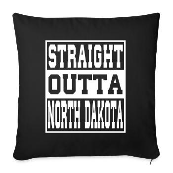 North Dakota Saying Funny North Dakota Gift - Sofa pillowcase 17,3'' x 17,3'' (45 x 45 cm) - black - Front