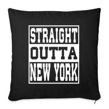 New York dit drôle Cadeau de New York - Housse de coussin décorative 45 x 45 cm - noir - Devant