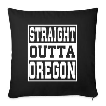 Oregon Saying Funny Oregon Gift - Sofa pillowcase 17,3'' x 17,3'' (45 x 45 cm) - black - Front