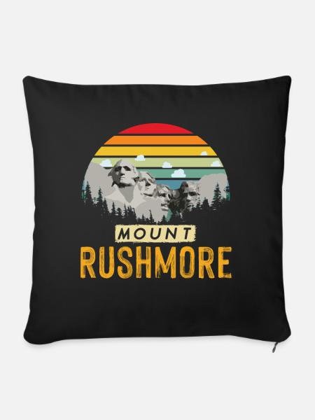 Mount Rushmore Black Hills South Dakota - Sofakissenbezug 45 x 45 cm - Schwarz