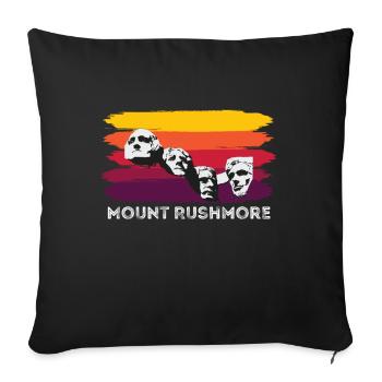 Mount Rushmore Black Hills Dakota USA Präsidenten - Sofakissenbezug 45 x 45 cm - Schwarz - Vorne