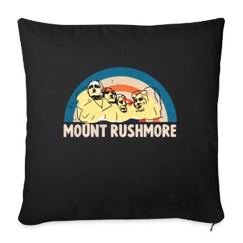 Mount Rushmore South Dakota Präsidenten USA - Sofakissenbezug 45 x 45 cm - Schwarz - Vorne