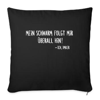 Imker Bienen Bienenzüchter Imkerei Lustig Imker - Sofakissenbezug 45 x 45 cm - Schwarz - Vorne