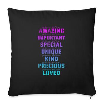 Motivation Motivieren Karriere Spruch Geschenk - Sofakissenbezug 45 x 45 cm - Schwarz - Vorne