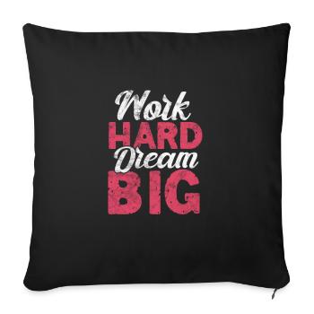 Motivation Motivieren Karriere Spruch Geschenk - Sofakissenbezug 45 x 45 cm - Schwarz - Vorne