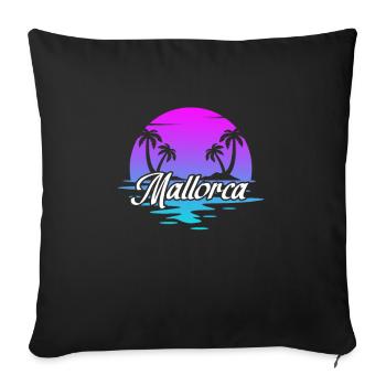 Mallorca - Sofakissenbezug 45 x 45 cm - Schwarz - Vorne