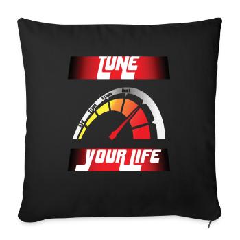 Façonner la vie - Housse de coussin décorative 45 x 45 cm - noir - Devant