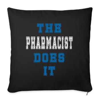 The Apotheker does it - Sofa pillowcase 17,3'' x 17,3'' (45 x 45 cm) - black - Front