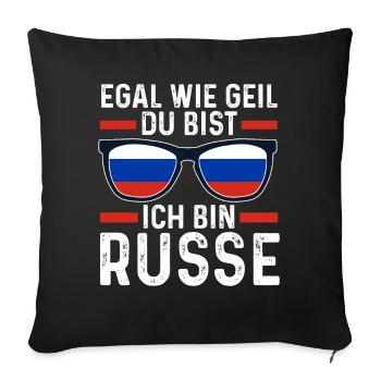 Russen Russisches Russland - Sofakissenbezug 45 x 45 cm - Schwarz - Vorne