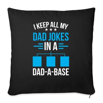 Dad Jokes Papa Papi Sayings Father Day Father - Sofa pillowcase 17,3'' x 17,3'' (45 x 45 cm) - black - Front