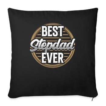 Bester Stiefvater Aller Zeiten Stepdad Stiefpapa - Sofakissenbezug 45 x 45 cm - Schwarz - Vorne