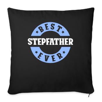 Bester Stiefvater Aller Zeiten Stiefpapa Stepdad - Sofakissenbezug 45 x 45 cm - Schwarz - Vorne