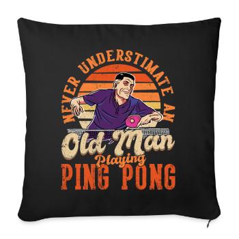 Cool Ping Pong Dad Ping Pong Player Father - Sofa pillowcase 17,3'' x 17,3'' (45 x 45 cm) - black - Front