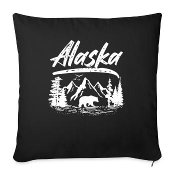 Alaska Randonnée Randonneurs Nature Randonnée - Housse de coussin décorative 45 x 45 cm - noir - Devant