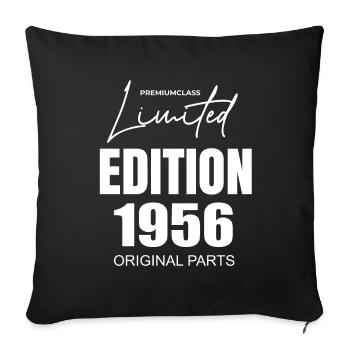 Édition limitée 1956 - Housse de coussin décorative 45 x 45 cm - noir - Devant